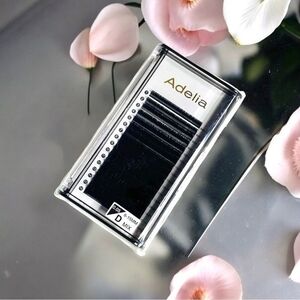 NIB ADELIA Eyelash Extensions Faux Silk Lashes 15mm 0.05D Lightweight Black